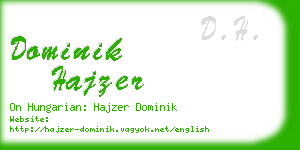 dominik hajzer business card